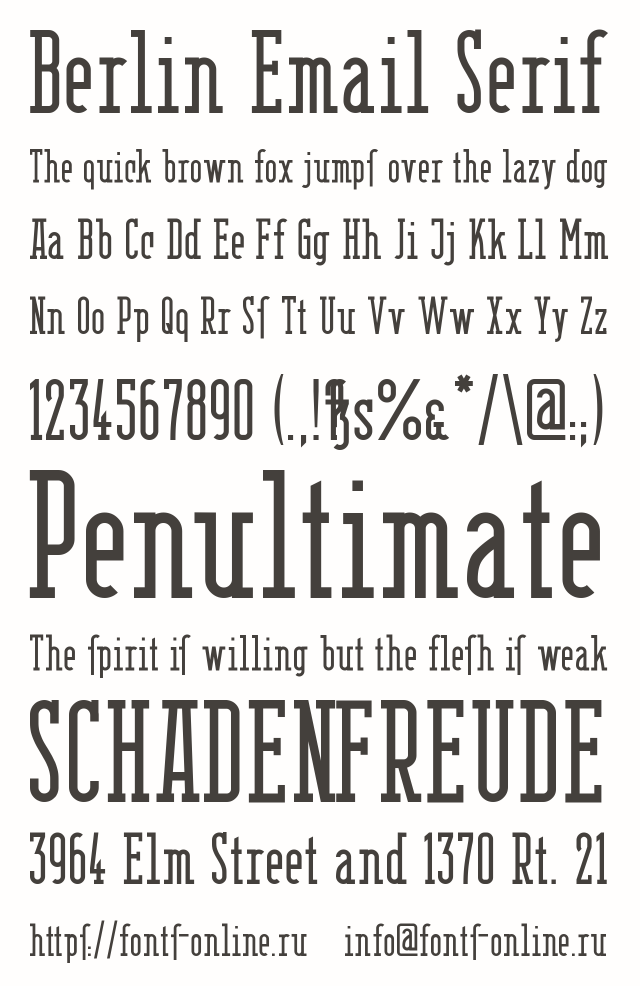 Berlin Email Serif Free Font Download